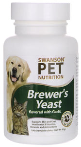Swanson Pet Nutrition, Brewer's Yeast with Garlic 100 Chewables