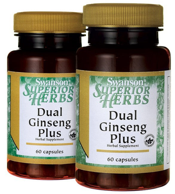 Swanson Superior Herbs, Dual Ginseng Plus, 120 Capsules