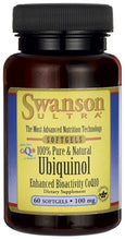 Load image into Gallery viewer, Swanson Ultra Ubiquinol 100% Pure &amp; Natural 100mg, 60 Softgels