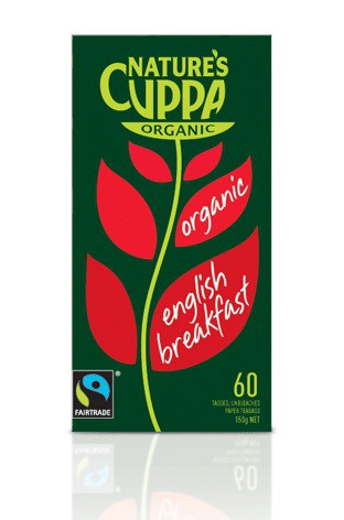 Nature's Cuppa, English Breakfast Tea, Certified Organic, 60 Tea Bags, 150 g