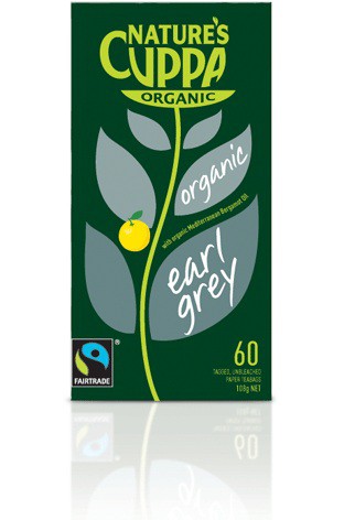 Nature's Cuppa, Earl Grey Tea, Certified Organic, 60 Tea Bags