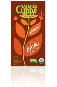 Nature's Cuppa, Chai Spice Tea, Certified Organic, 50 Tea Bags, 100 g