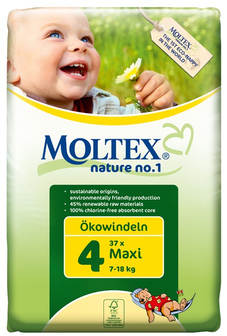 Moltex Nature no.1, Maxi Nappies, 7-18 Kg, Single Pack, 30 Nappies