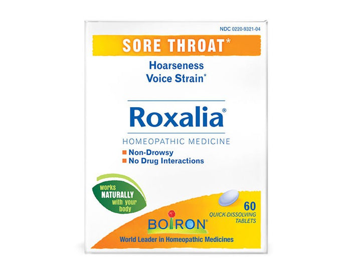 Boiron, ThroatCalm, Sore Throat Relief, 60 Quick-Dissolving Tablets