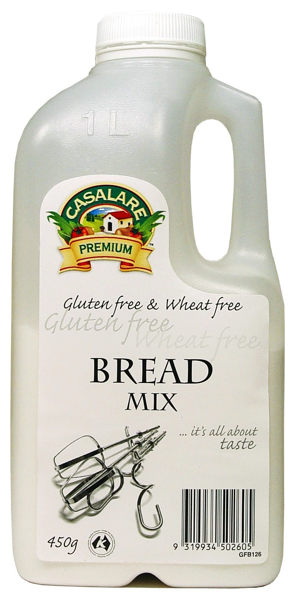 Casalare, Bread Mix, Gluten Free & Wheat Free, 450 g