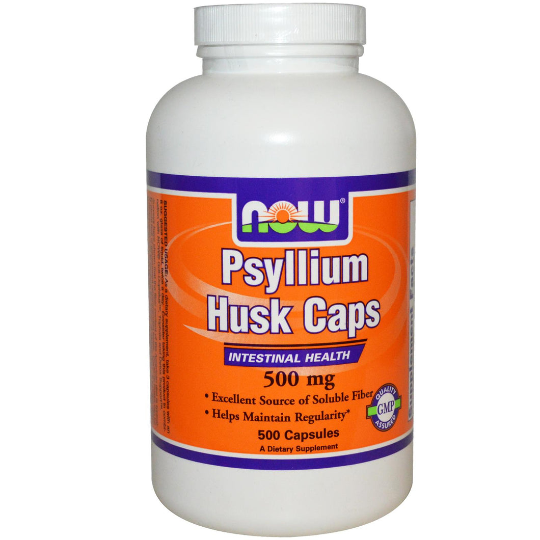 Now Foods Psyllium Husk Caps 500 Capsules - Dietary Supplement