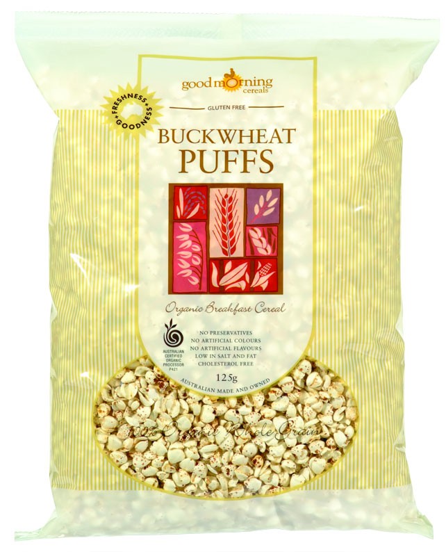 Good Morning Cereals, Buckwheat Puffs, Organic Hulled, Gluten Free, 125 g
