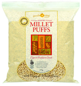 Good Morning Cereals, Millet Puffs, Organic, Gluten Free, 175 g