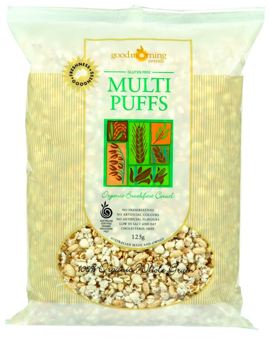 Good Morning Cereals, Multi Puffs, Organic & Gluten Free, 125 g