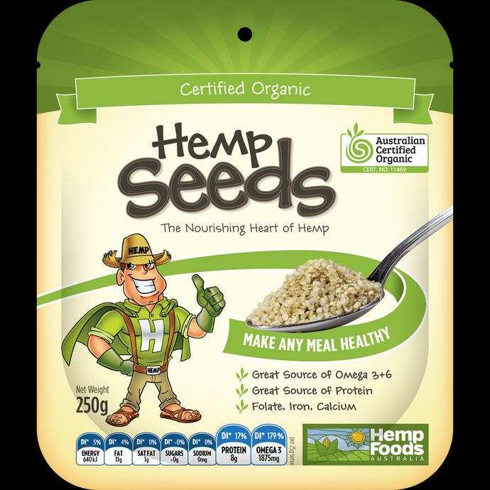Hemp Seeds Australia, Hulled Hemp Seeds, Organic, 250 g