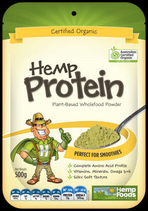 Hemp Foods Australia Hemp Protein Powder Certified Organic 500g