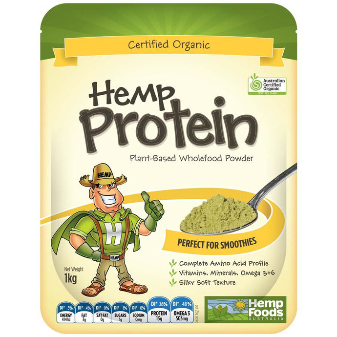Hemp Foods Australia Hemp Protein Powder Certified Organic 1 Kg