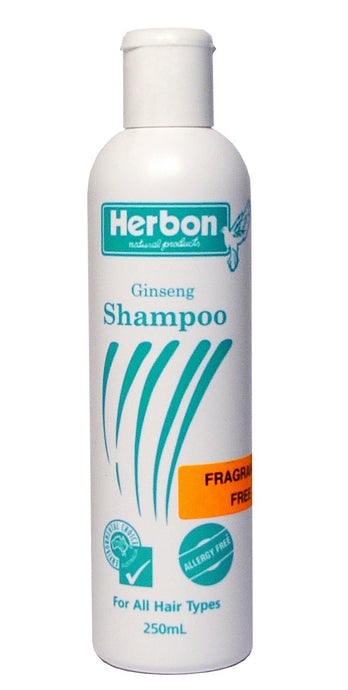 Herbon Natural Products, Ginseng Shampoo, Fragrance Free, 250 ml