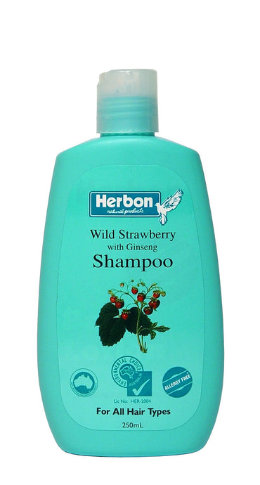 Herbon Natural Products, Wild Strawberry & Ginseng Shampoo, 250 ml