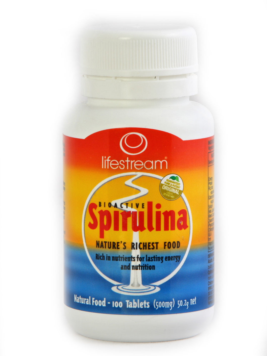 LifeStream Bioactive Spirulina 500 mg 100 Tablets