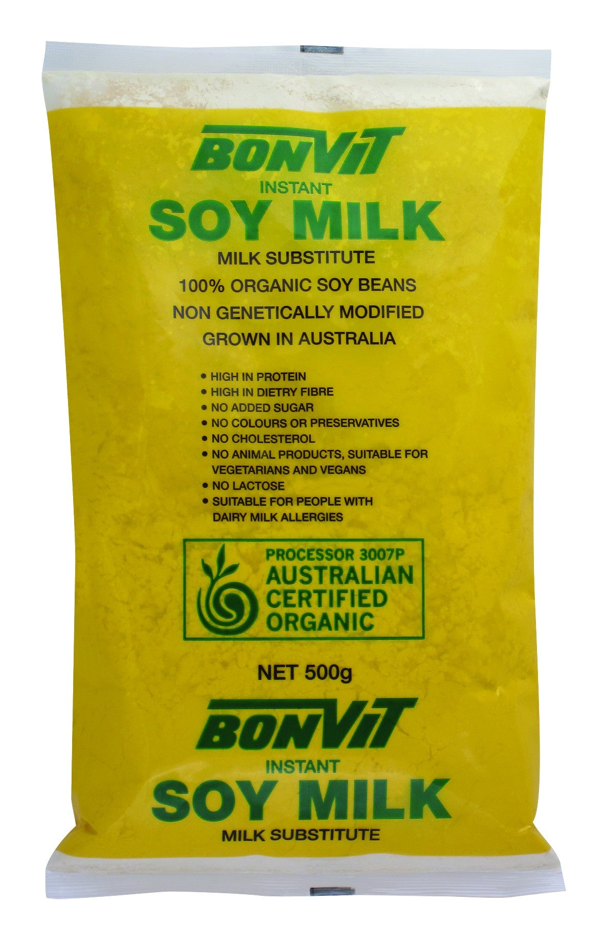 Bonvit Instant Soy Milk Powder Organic & Non-GMO 500g - Superfoods