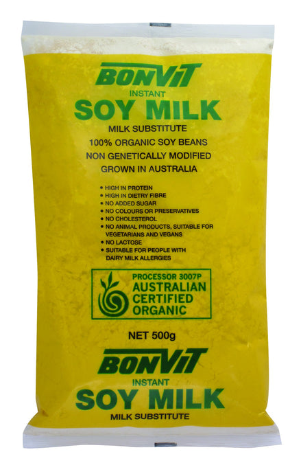 Bonvit Instant Soy Milk Powder Organic & Non-GMO 500g - Superfoods
