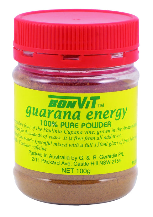 Bonvit Guarana Energy 100 % Pure Powder 100g - Health Supplement
