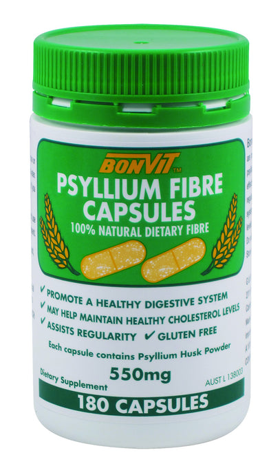 Bonvit, Psyllium Fibre, 550 mg, 180 Capsules