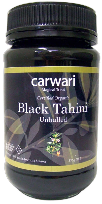 Carwari Black Tahini Unhulled Certified Organic 375g