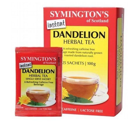 Symington's Instant Dandelion Herbal Tea Caffeine Free 25 Sachets 100 g