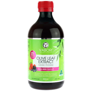 Vabori, Olive Leaf Extract, Mixed Berry, 500 ml ... VOLUME DISCOUNT