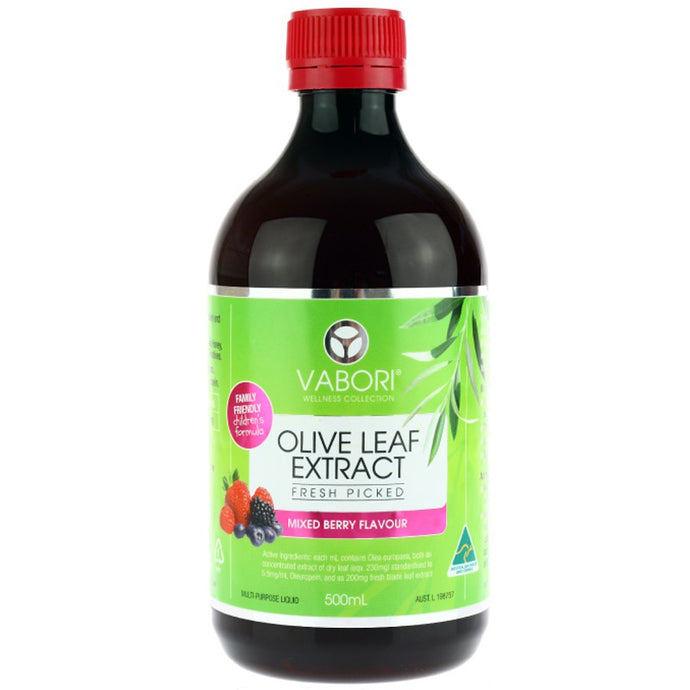 Vabori, Olive Leaf Extract, Mixed Berry, 500 ml ... VOLUME DISCOUNT