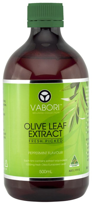 Vabori, Olive Leaf Extract, Peppermint, 500 ml ... VOLUME DISCOUNT