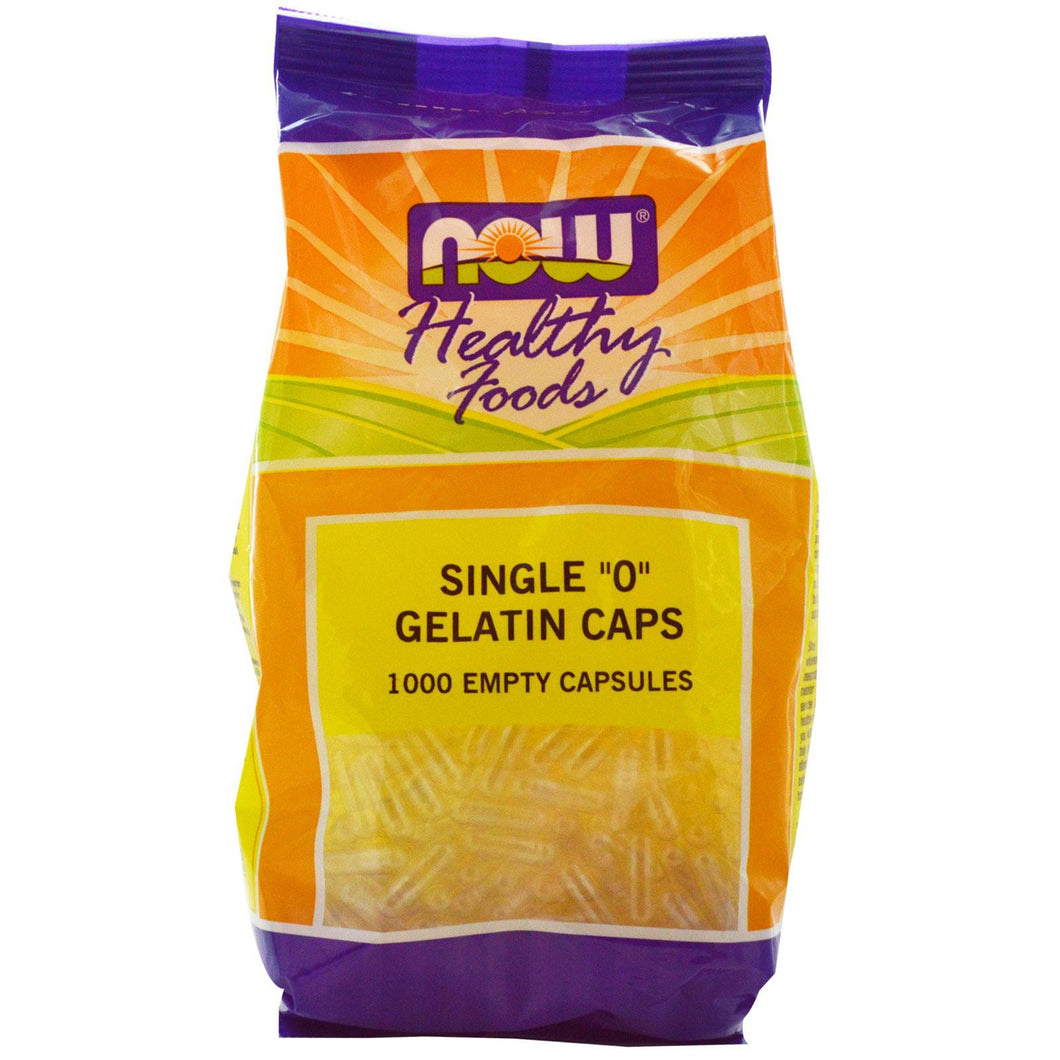 Now Foods, Healthy Foods, Single ““0““ Gelatin Caps, 1000 Empty Capsules