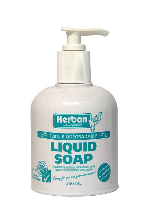 Herbon Natural Products, Liquid Soap, 100 % Biodegradable, Pump, 250 ml