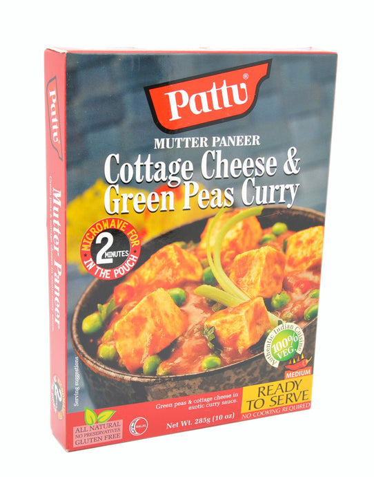 Pattu, Mutter Paneer, Cottage Cheese & Green Peas Curry, Ready To Serve, 285 g