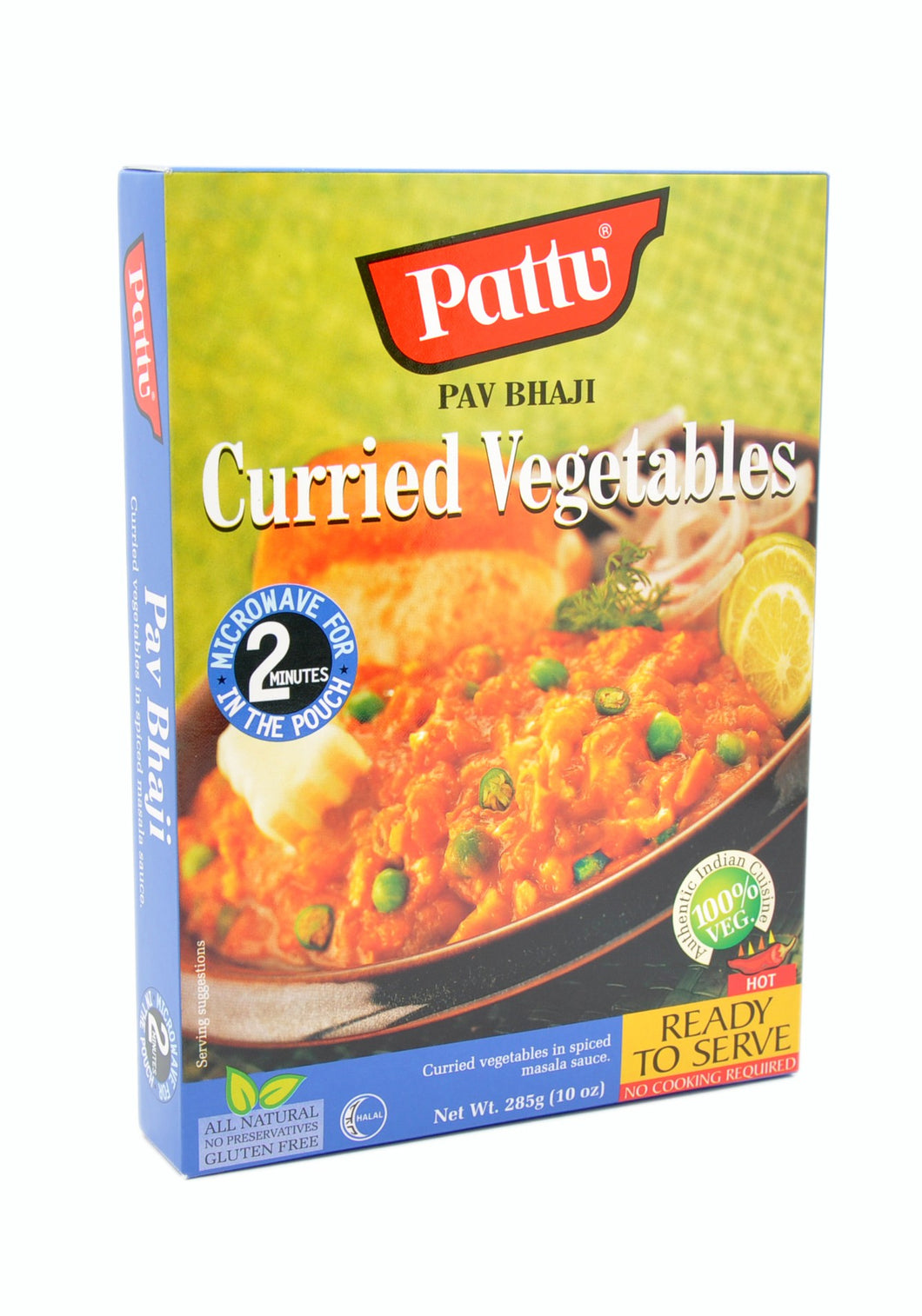 Pattu, Pav Bhaji, Curried Vegetables, Ready To Serve, 285 g