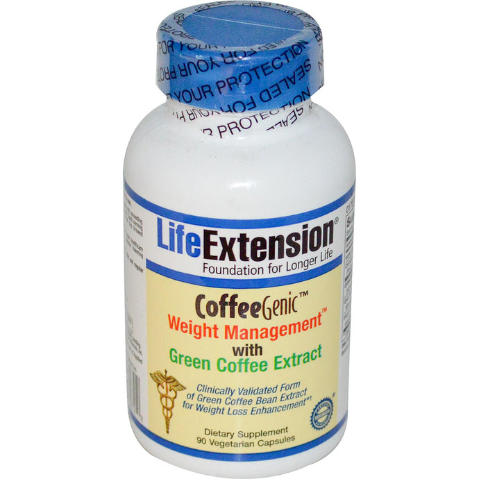 Life Extension, CoffeeGenic, Weight Management with Green Coffee Extract, 90 Veggie Casules