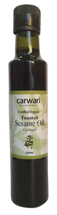 Carwari, Toasted Sesame Oil, Organic, Cold Pressed, 250 ml