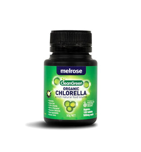 Melrose, Clean Green Chlorella, Organic, 500 mg, 100 Tablets