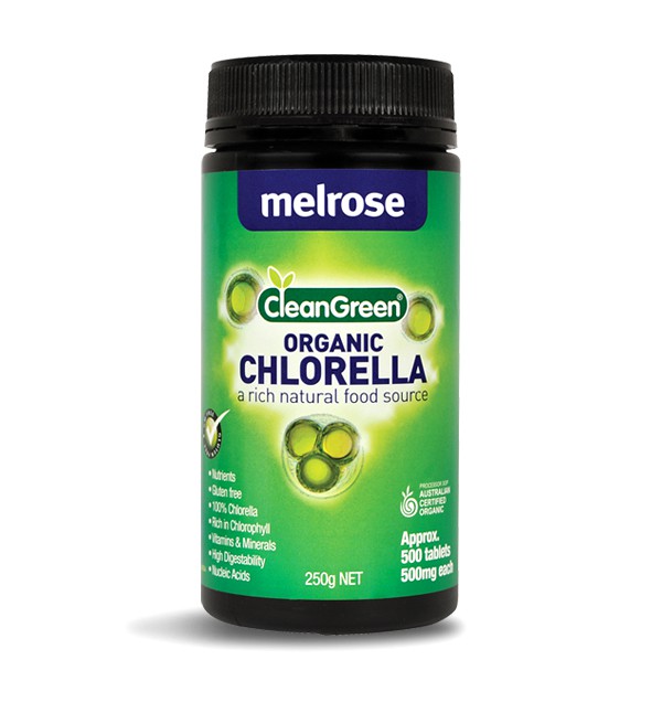 Melrose, Clean Green, Chlorella, Organic, 500 mg, 500 Tablets