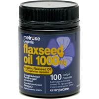 Melrose, Flaxseed Oil, Certified Organic, 1000 mg, 100 Vcaps