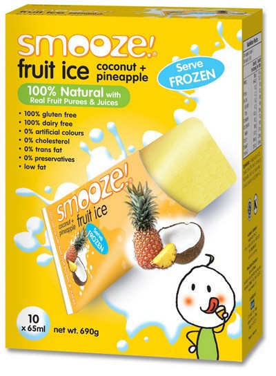 Smooze Fruit Ice Coconut + Pineapple 100 % Natural 65ml X 10