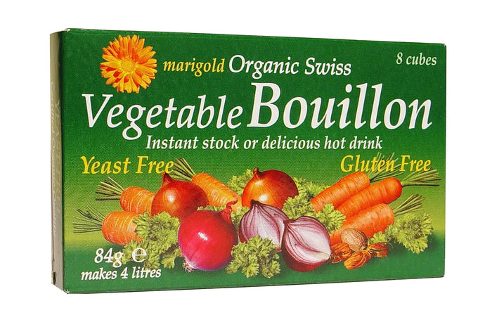 Marigold Health Foods, Marigold Organic Swiss, Bouillon Cubes, Yeast Free & Gluten Free, 84 g