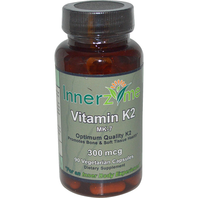 Innerzyme, Vitamin K2, MK-7, 300 mcg, 90 Veggie Capsules