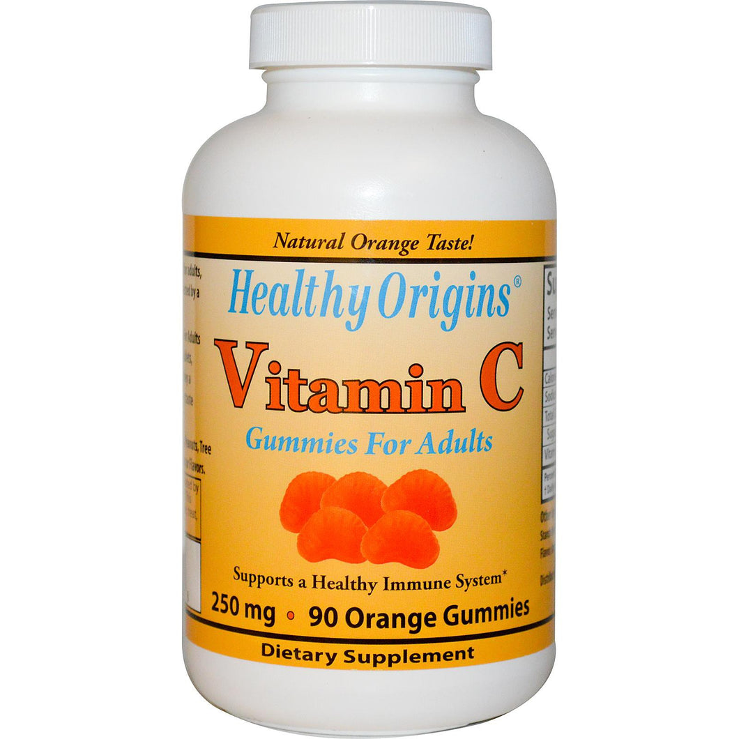Healthy Origins, Vitamin C, Gummies For Adults, 250 mg, 90 Orange Gummies
