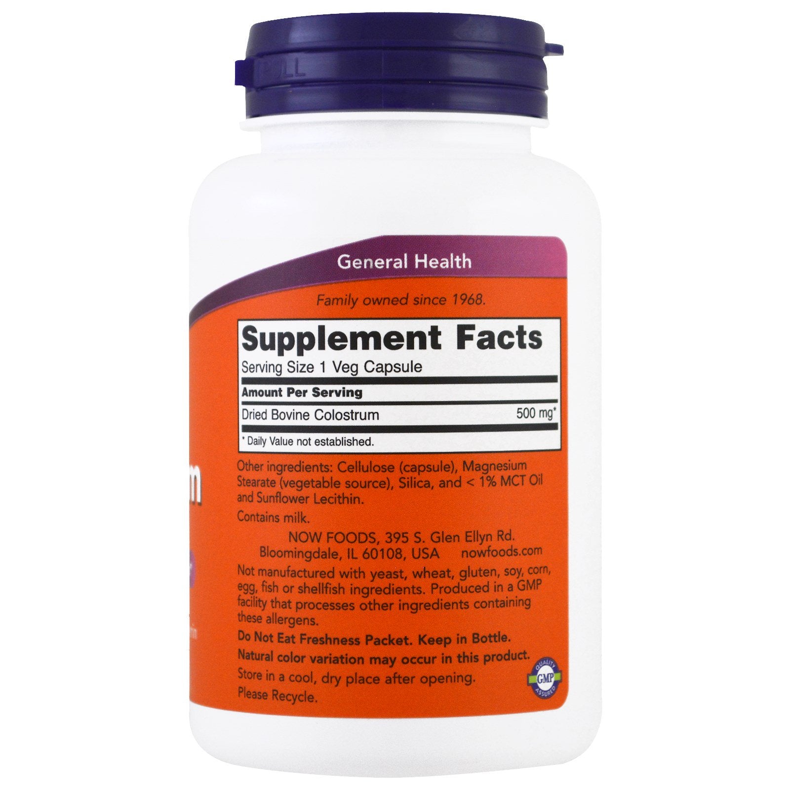 Now Foods Colostrum 500mg 120 Veggie Caps