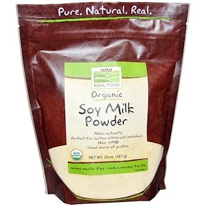 Now Foods Real Food Organic Soy Milk Powder 20 oz (567g)