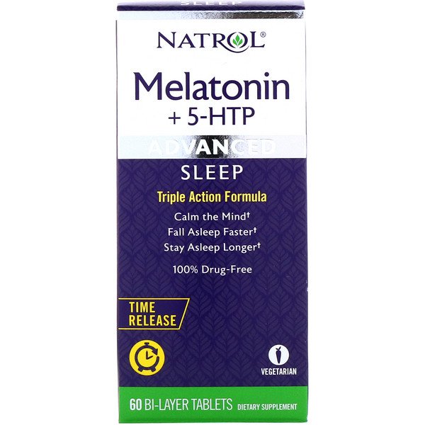 Natrol Melatonin + 5-HTP 60 Bi-Layer Tablets