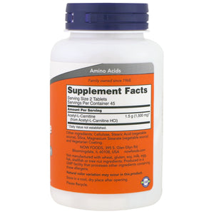 Now Foods Acetyl-L Carnitine 750mg 90 Tablets