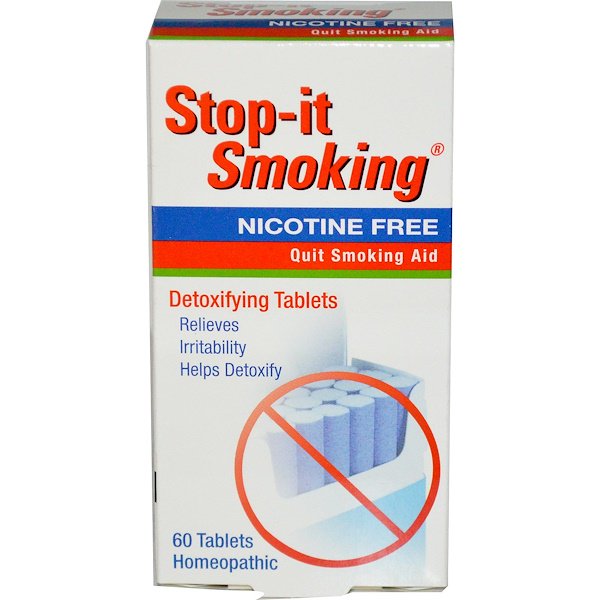 NatraBio, Stop-it Smoking, Detoxifying Tablets, Nicotine Free, 60 Tablets