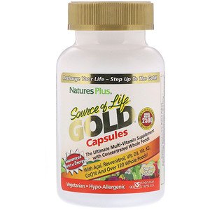 Nature's Plus Source of Life Gold Capsules 90 Vegetarian Capsules