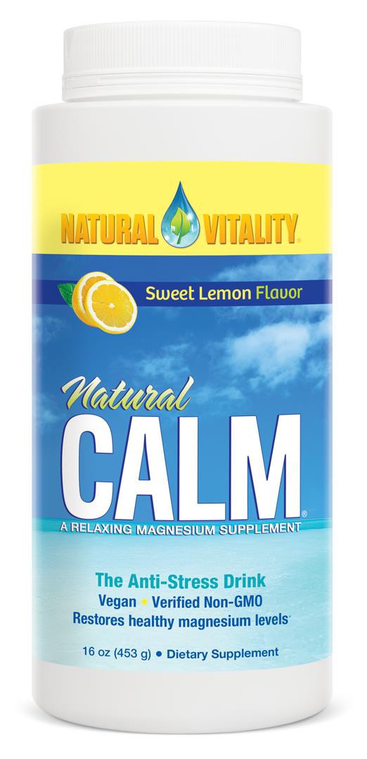 Natural Vitality, Natural Calm, A Relaxing Magnesium Supplement, Sweet Lemon Flavour, 453 g