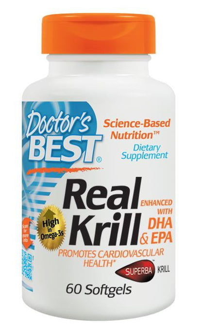Doctor's Best Real Krill Enhanced with DHA & EPA 60 Softgels