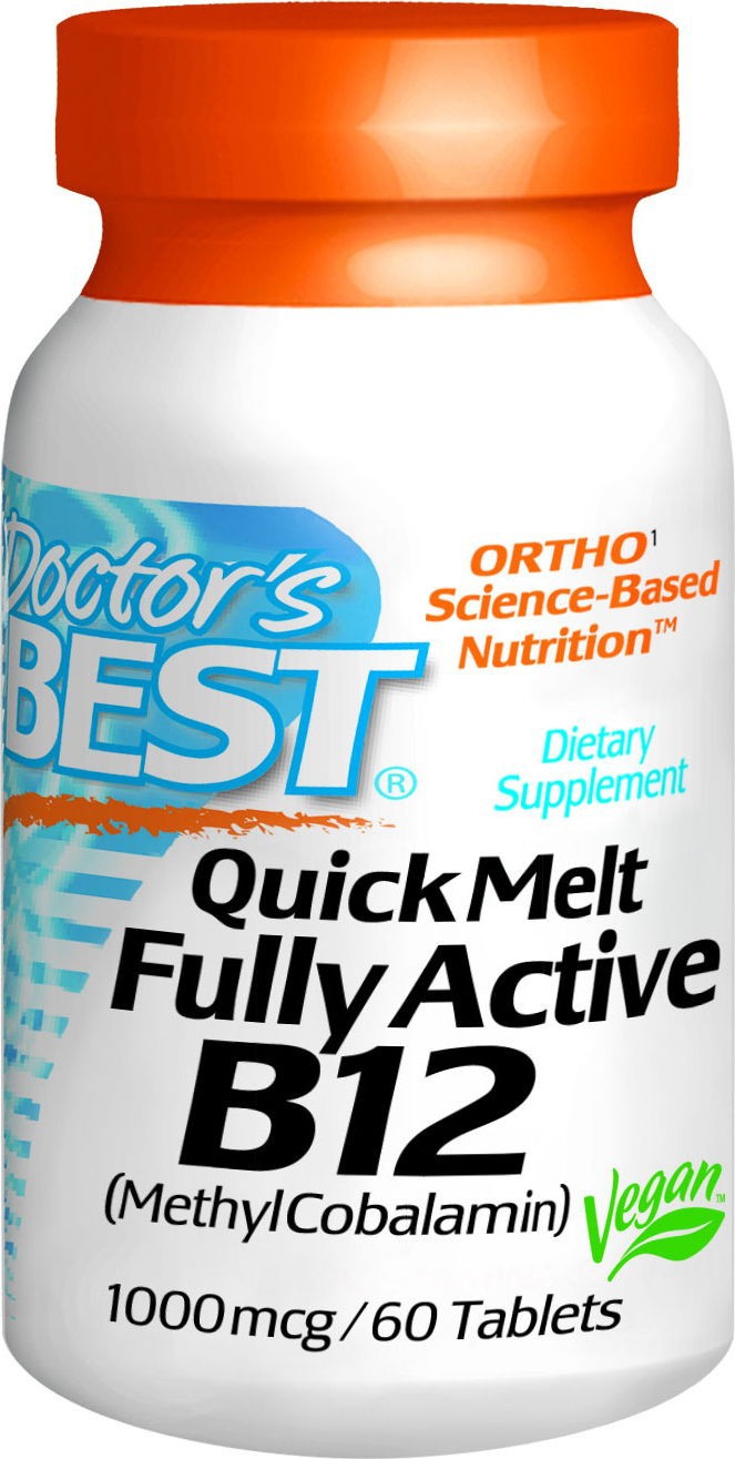 Doctor's Best Quick Melt Fully Active B12 1000 mcg 60 Tablets